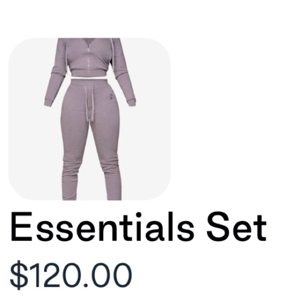 Essential set worn only once